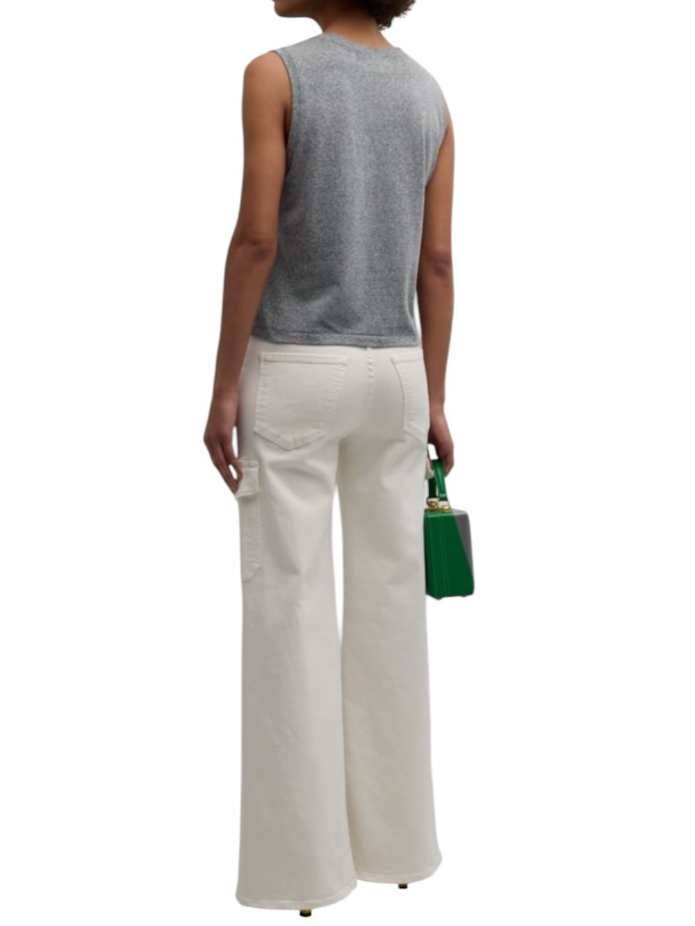 MOTHER The Undercover Cargo Sneak Wide Leg Cream Puffs Size 30 - Picture 5 of 16
